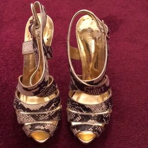 BCBGirls snakeskin heels